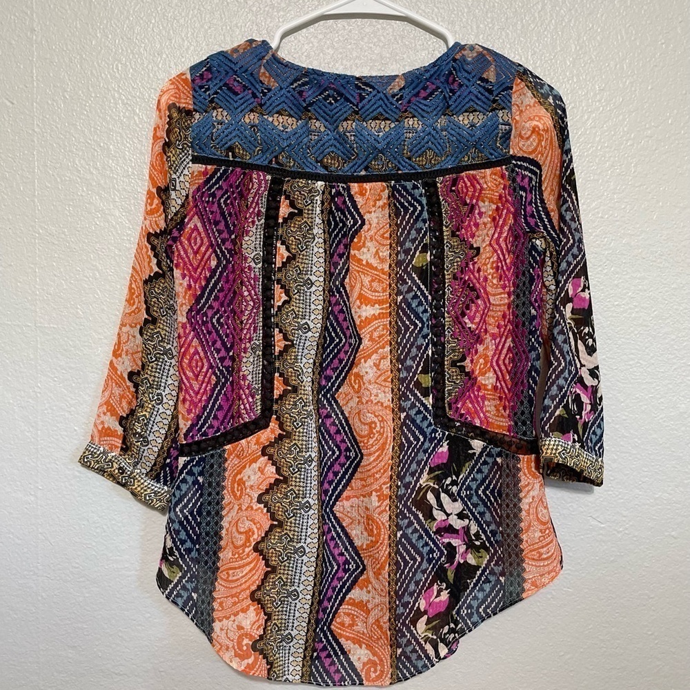 Anthropologie Vanessa Virginia Embroidered Peasant Blouse​​​ - Picture 9 of 11